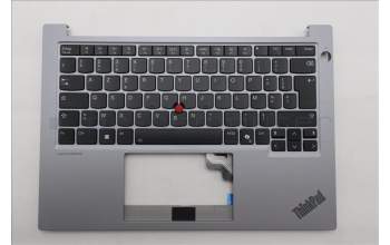 Lenovo 5M11P32617 C-Cover with keyboard, French, Arctic Grey, Backlight, US