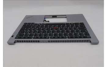 Lenovo 5M11P32617 C-Cover with keyboard, French, Arctic Grey, Backlight, US