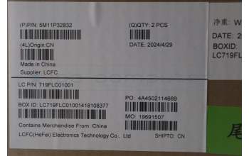 Lenovo 5M11P32832 Lenovo LCD Module,14\",WQXGA+,Non-Touch,Glare,IPS,400nit,100%DCI-P3