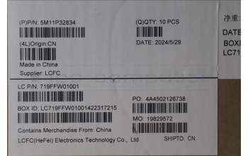 Lenovo 5M11P32834 Lenovo LCD Module,14\",WQXGA+,Non-Touch,Anti-Glare,Anti-reflection,OLED,400nit,100%DCI-P3