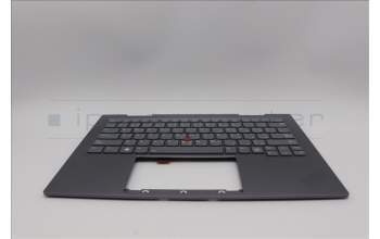 Lenovo 5M11P34959 C-Cover with keyboard, Arabic, Luna Grey, Fingerprint, WLAN, US