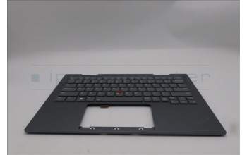 Lenovo 5M11P34968 C-Cover with keyboard, US English Euro, Luna Grey, Fingerprint, WLAN, US