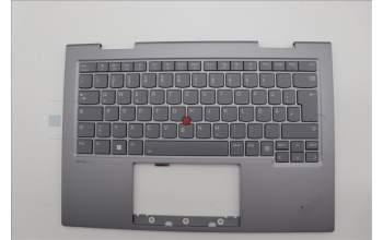 Lenovo 5M11P34971 C-Cover with keyboard, German, Luna Grey, Fingerprint, WLAN, UK