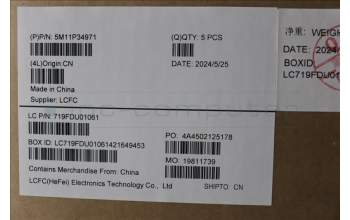 Lenovo 5M11P34971 C-Cover with keyboard, German, Luna Grey, Fingerprint, WLAN, UK