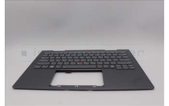 Lenovo 5M11P34973 C-Cover with keyboard, Hebrew, Luna Grey, Fingerprint, WLAN, US