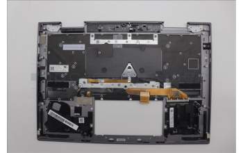 Lenovo 5M11P34996 C-Cover with keyboard, Arabic, Luna Grey, Fingerprint, WLAN, US