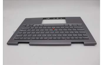 Lenovo 5M11P34996 C-Cover with keyboard, Arabic, Luna Grey, Fingerprint, WLAN, US