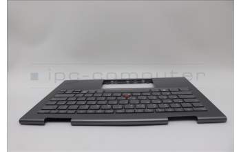 Lenovo 5M11P35005 C-Cover with keyboard, US English Euro, Luna Grey, Fingerprint, WLAN, US