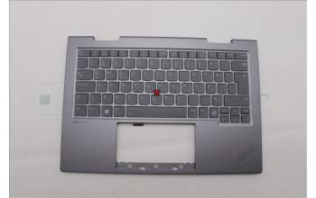 Lenovo 5M11P35012 C-Cover with keyboard, Icelandic, Luna Grey, Fingerprint, WLAN, UK