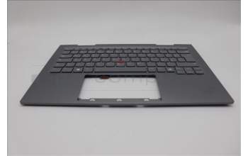 Lenovo 5M11P35013 C-Cover with keyboard, Italian, Luna Grey, Fingerprint, WLAN, UK