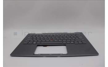 Lenovo 5M11P35018 C-Cover with keyboard, Norwegian, Luna Grey, Fingerprint, WLAN, UK