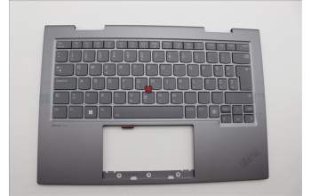 Lenovo 5M11P35022 C-Cover with keyboard, Slovenian, Luna Grey, Fingerprint, WLAN, UK