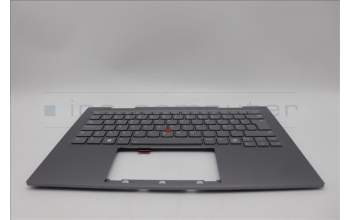 Lenovo 5M11P35024 C-Cover with keyboard, Swedish/Finnish, Luna Grey, Fingerprint, WLAN, UK