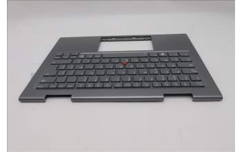 Lenovo 5M11P35034 C-Cover with keyboard, Belgian, Luna Grey, Fingerprint, WWAN, UK