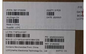 Lenovo 5M11P35056 C-Cover with keyboard, Nordic, Luna Grey, Fingerprint, WWAN, UK