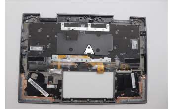 Lenovo 5M11P35058 C-Cover with keyboard, Russian, Luna Grey, Fingerprint, WWAN, US