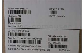 Lenovo 5M11P35075 C-Cover with keyboard, Czech Slovakian, Luna Grey, Fingerprint, WWAN, UK