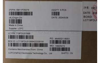 Lenovo 5M11P35076 MECH_ASM GRP_KBD_BZL_DEN_WW_LG_LTN