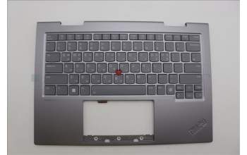 Lenovo 5M11P35089 C-Cover with keyboard, Korean, Luna Grey, Fingerprint, WWAN, US