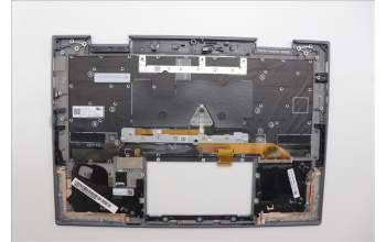 Lenovo 5M11P35092 C-Cover with keyboard, Norwegian, Luna Grey, Fingerprint, WWAN, UK