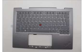 Lenovo 5M11P35094 C-Cover with keyboard, Portuguese, Luna Grey, Fingerprint, WWAN, UK