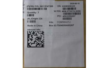 Lenovo 5M11P47306 C-Cover with keyboard, German, No NFC, Backlight, UK