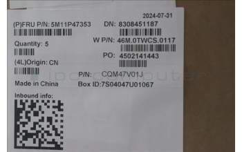 Lenovo 5M11P47353 C-Cover with keyboard, Swedish/Finnish, No NFC, Backlight, UK