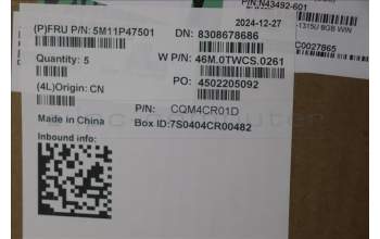 Lenovo 5M11P47501 C-Cover with keyboard, Swedish/Finnish, Backlight, UK