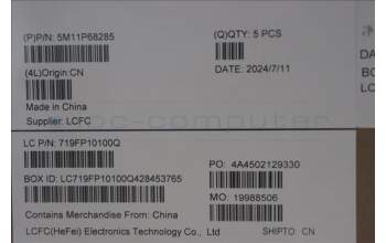 Lenovo 5M11P68285 C-Cover with keyboard, Arabic, Black, Backlight, US