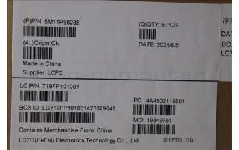 Lenovo 5M11P68288 C-Cover with keyboard, Belgian, Black, Backlight, UK