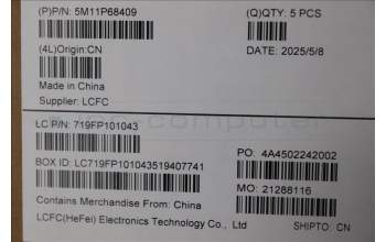 Lenovo 5M11P68409 C-Cover with keyboard, Belgian, Black, Backlight, WWAN, SIM, UK