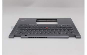 Lenovo 5M11P68932 C-Cover with keyboard, French, Grey, Backlight, US