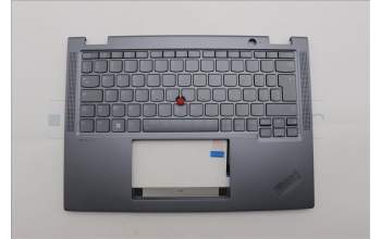 Lenovo 5M11P69077 C-Cover with keyboard, French, Grey, Backlight, WWAN, US