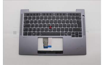 Lenovo 5M11P69262 C-Cover with keyboard, French, Black, Backlight, US