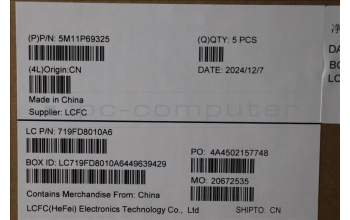 Lenovo 5M11P69325 C-Cover with keyboard, Nordic, Black, Backlight, UK