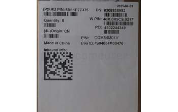 Lenovo 5M11P77375 MECH_ASM FRU BLKB UK w/C Cov Sunrex