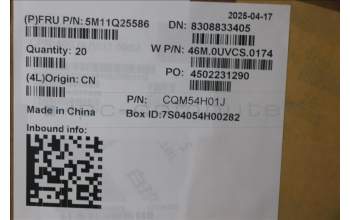 Lenovo 5M11Q25586 MECH_ASM GRP_KBD_BZL_ENG_WL_BK_LTN