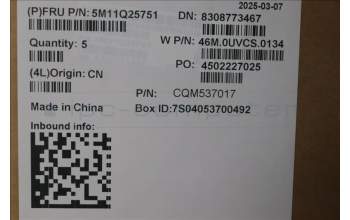 Lenovo 5M11Q25751 C-Cover with keyboard, UK English, Black, WWAN, UK