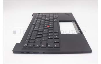 Lenovo 5M11Q25764 C-Cover with keyboard, French, Black, WWAN, US