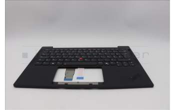 Lenovo 5M11Q53774 C-Cover with keyboard, French, Black, Backlight, US