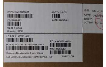 Lenovo 5M11Q53808 C-Cover with keyboard, Hebrew, Black, Backlight, US