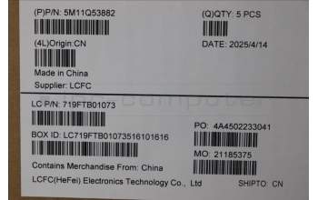 Lenovo 5M11Q53882 C-Cover with keyboard, Portuguese, Black, Backlight, UK