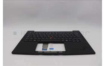 Lenovo 5M11Q54006 C-Cover with keyboard, Belgian, Black, Backlight, WWAN, UK