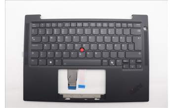 Lenovo 5M11Q54048 C-Cover with keyboard, Danish, Black, Backlight, WWAN, UK
