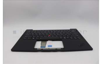 Lenovo 5M11Q54073 C-Cover with keyboard, US English Euro, Black, Backlight, WWAN, US