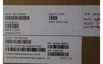 Lenovo 5M11Q54082 C-Cover with keyboard, French, Black, Backlight, WWAN, US