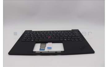 Lenovo 5M11Q54082 C-Cover with keyboard, French, Black, Backlight, WWAN, US