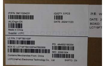 Lenovo 5M11Q54231 C-Cover with keyboard,Switzerland,Black,Backlight,WWAN