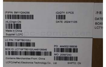 Lenovo 5M11Q54256 C-Cover with keyboard, Turkish, Black, Backlight, WWAN, UK