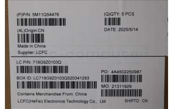 Lenovo 5M11Q54476 C-Cover with keyboard, Arabic, Black, Backlight, US